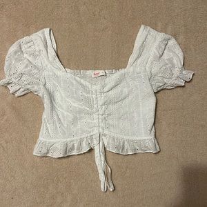 white summer crop top